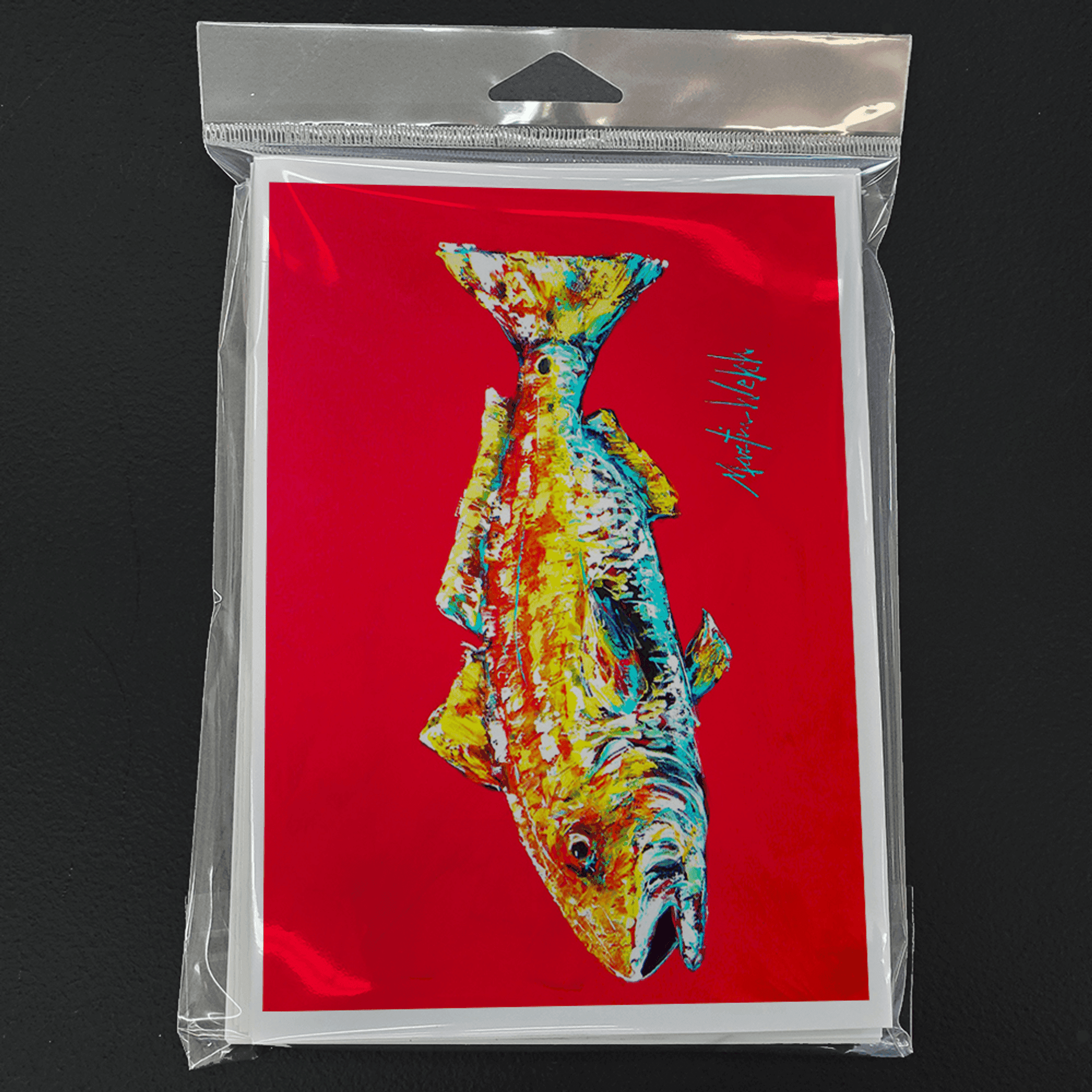 Fish - Red Fish Alphonzo Greeting Cards Pack of 8 Caroline's Treasures