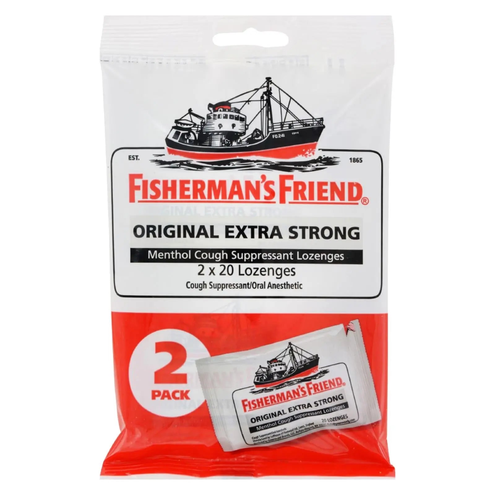 Fisherman's Friend Lozenges - Original Extra Strong - Dsp - 40 Ct - 1 Case Fisherman's Friend