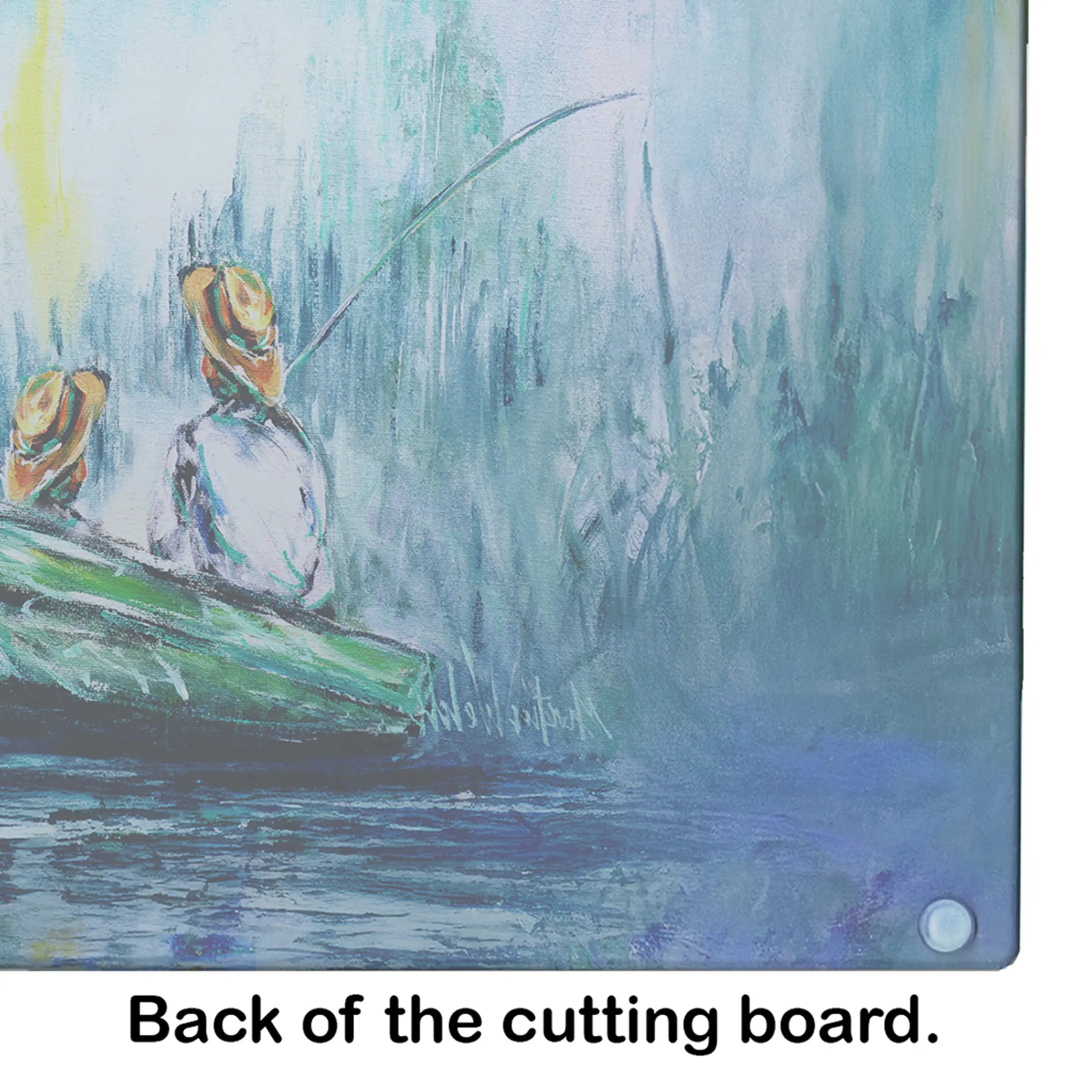 Fishing On The Bayou Glass Cutting Board Caroline's Treasures
