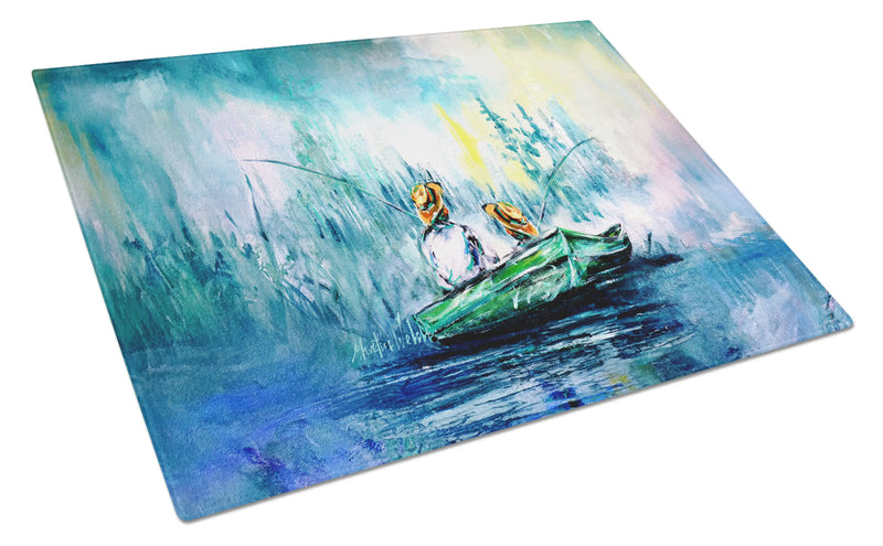 Fishing On The Bayou Glass Cutting Board Caroline's Treasures