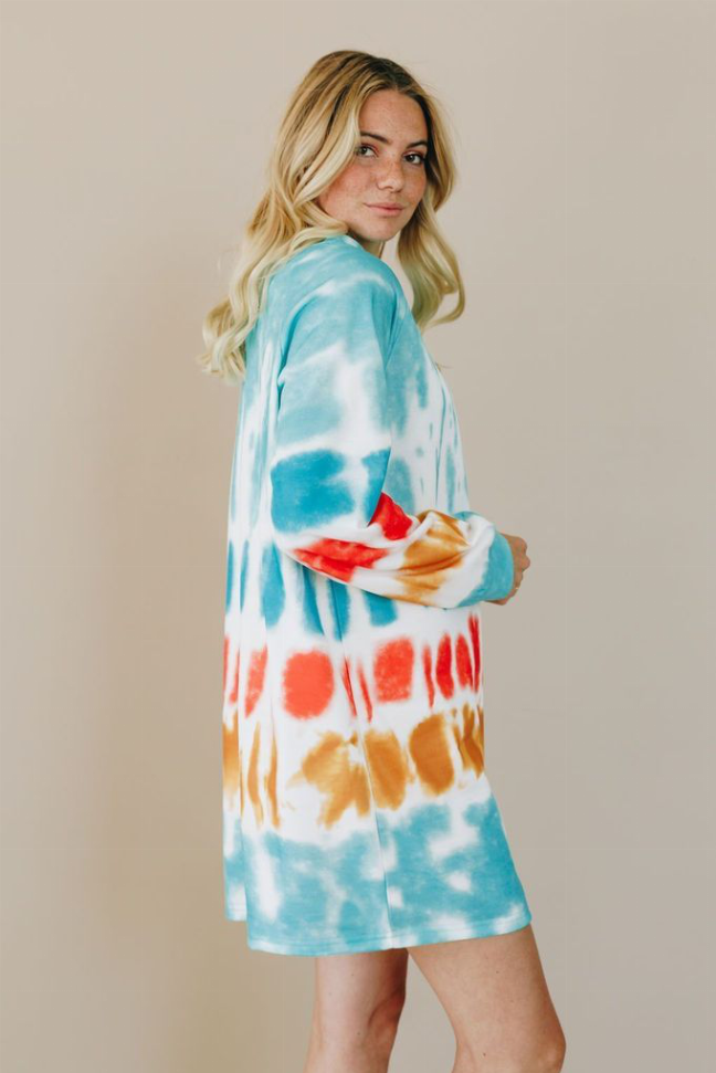Fit To Be Tie-Dyed Oversized Sweatshirt Stay Warm in Style