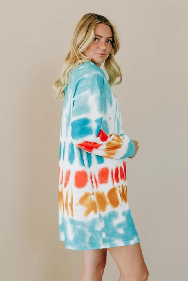 Fit To Be Tie-Dyed Oversized Sweatshirt Stay Warm in Style