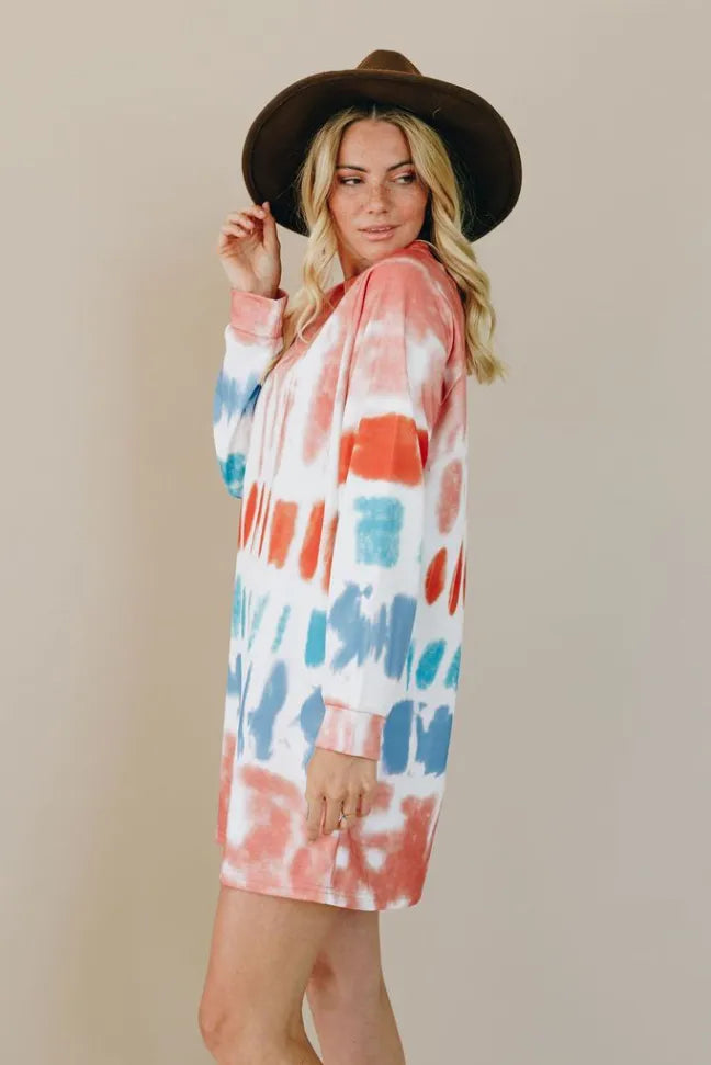 Fit To Be Tie-Dyed Oversized Sweatshirt Stay Warm in Style