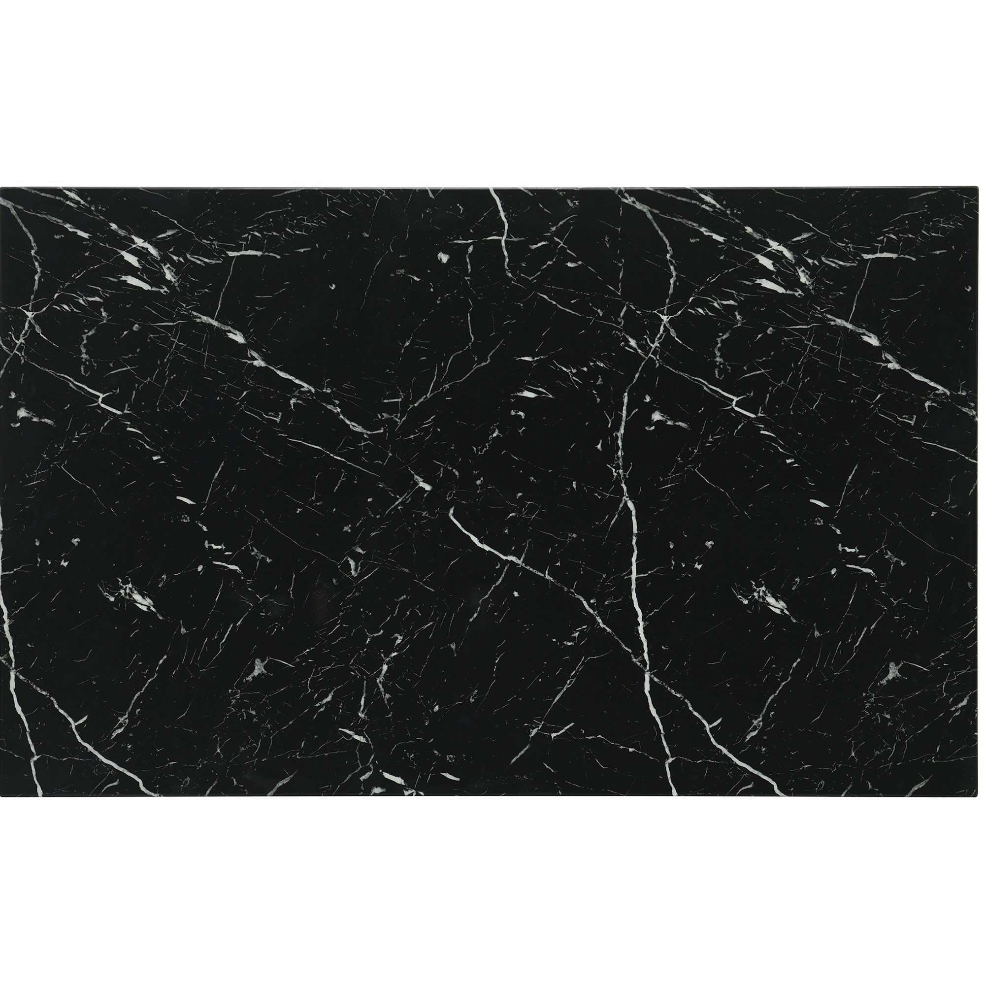 Five Piece Black Faux Marble Dining Set with Four Chairs - GreatEagleInc