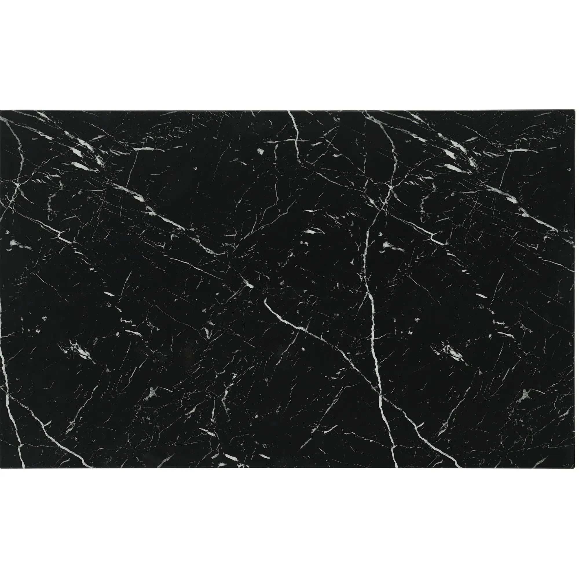 Five Piece Black Faux Marble Dining Set with Four Chairs - GreatEagleInc