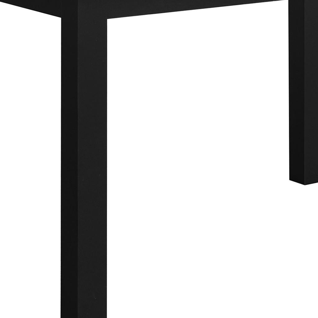 Five Piece Black Faux Marble Dining Set with Four Chairs - GreatEagleInc