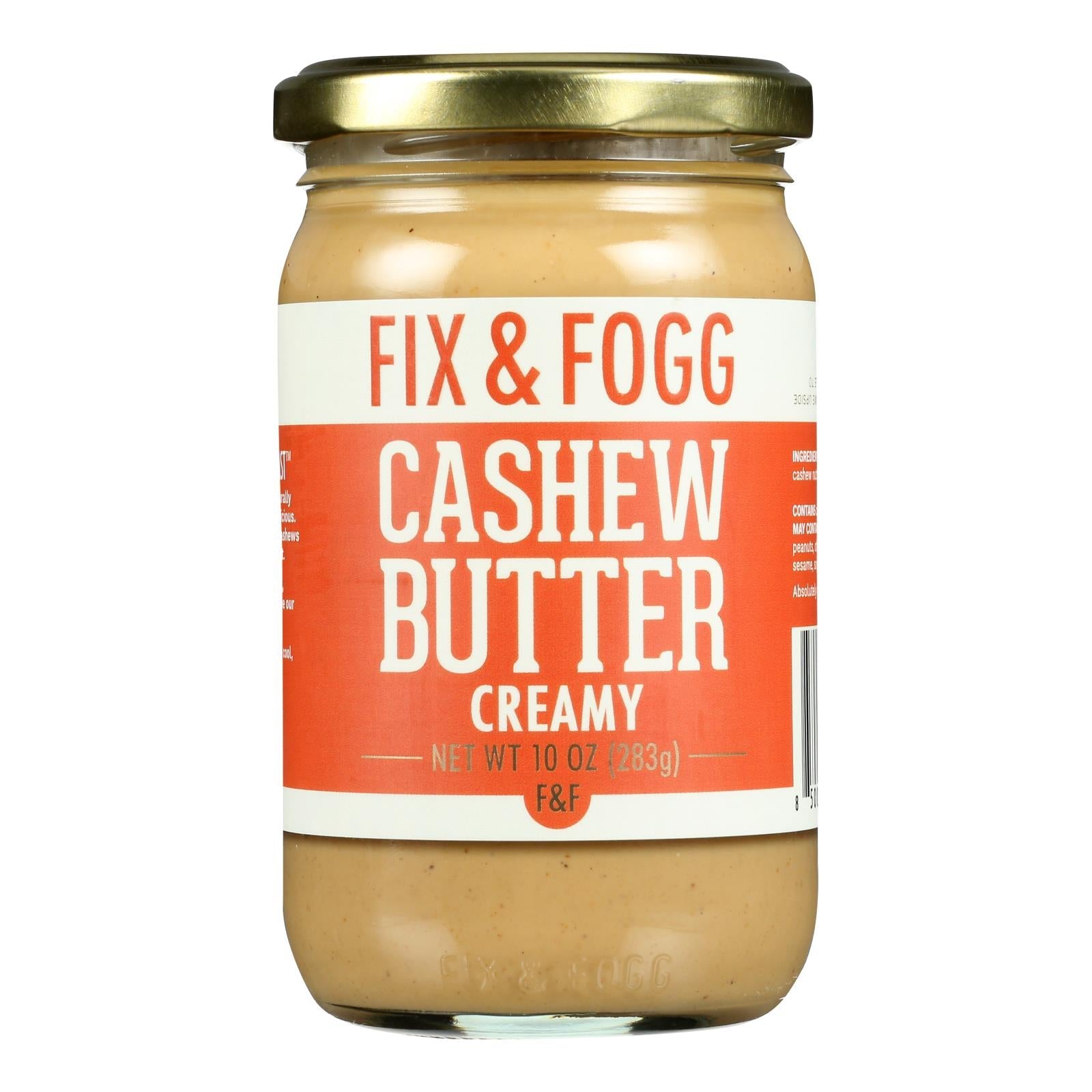 Fix & Fogg - Cashew Butter Creamy - Case Of 6-10 Oz Fix & Fogg