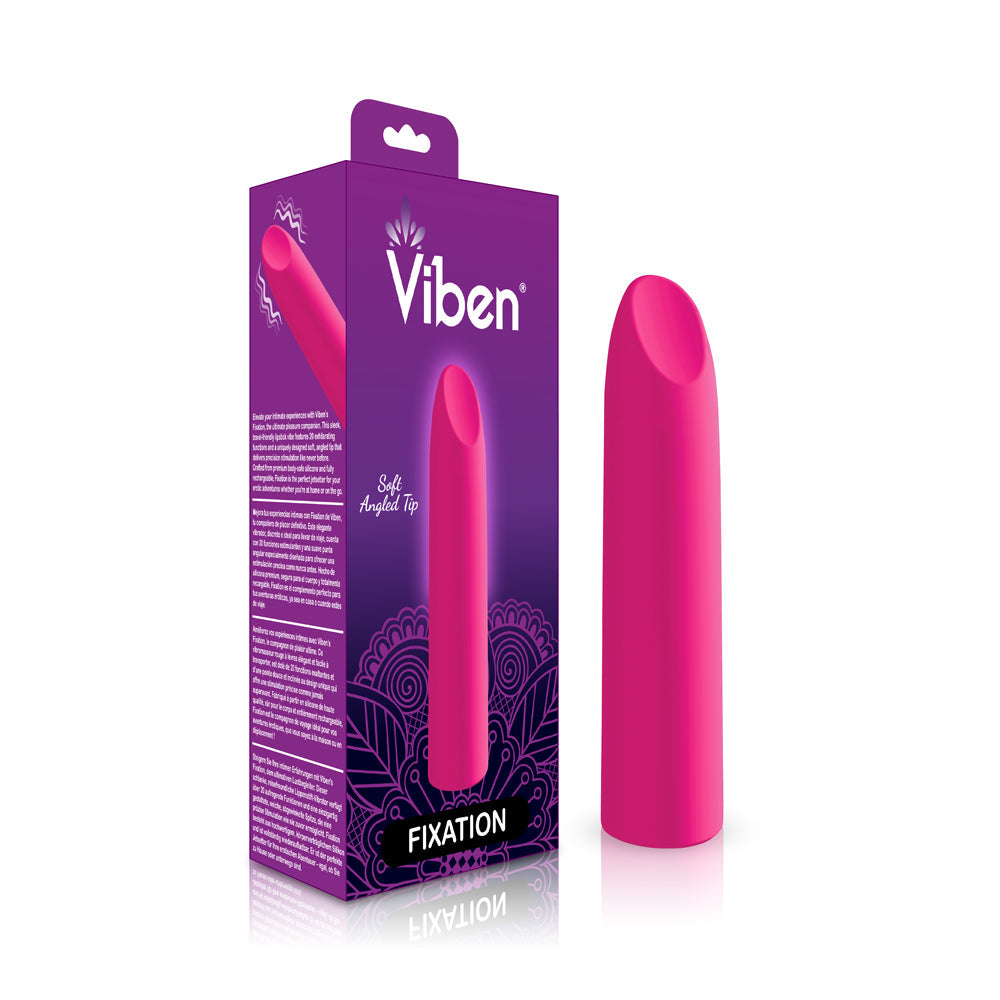 Fixation - Hot Pink - Powerful Lipstick Bullet Vibe - GreatEagleInc