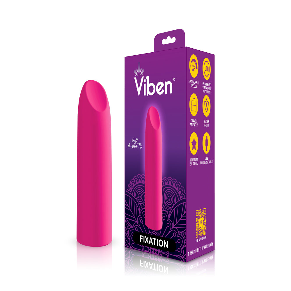 Fixation - Hot Pink - Powerful Lipstick Bullet Vibe - GreatEagleInc
