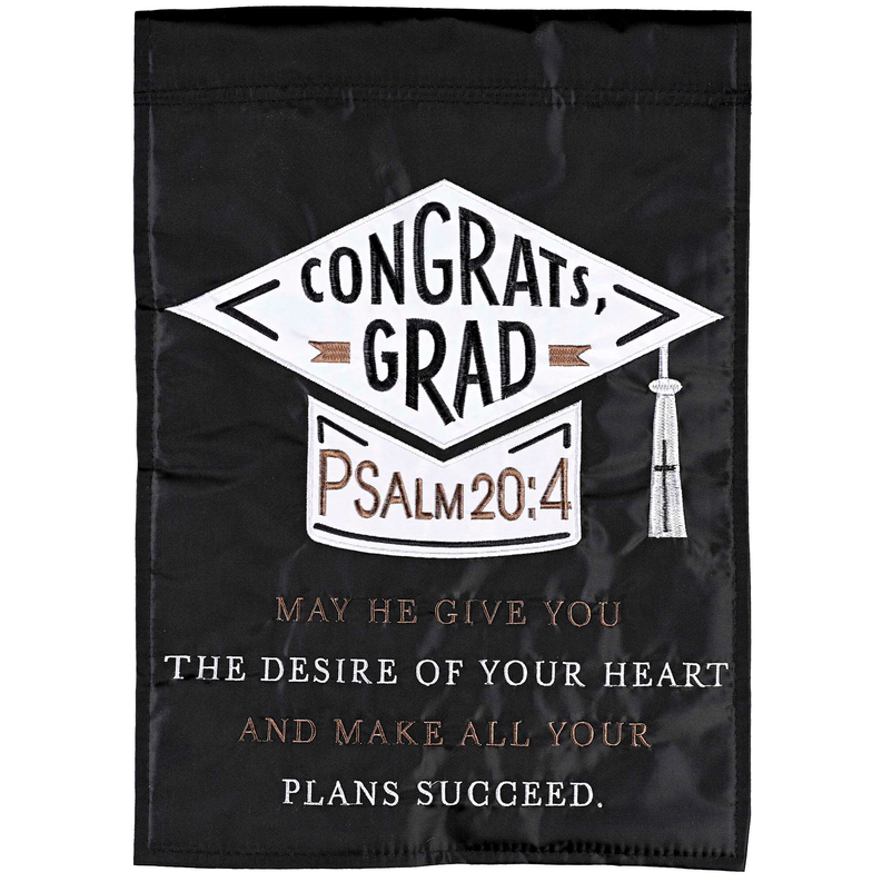 Flag Congrats Grad Psalm 20:4 13x18 Dicksons Inc