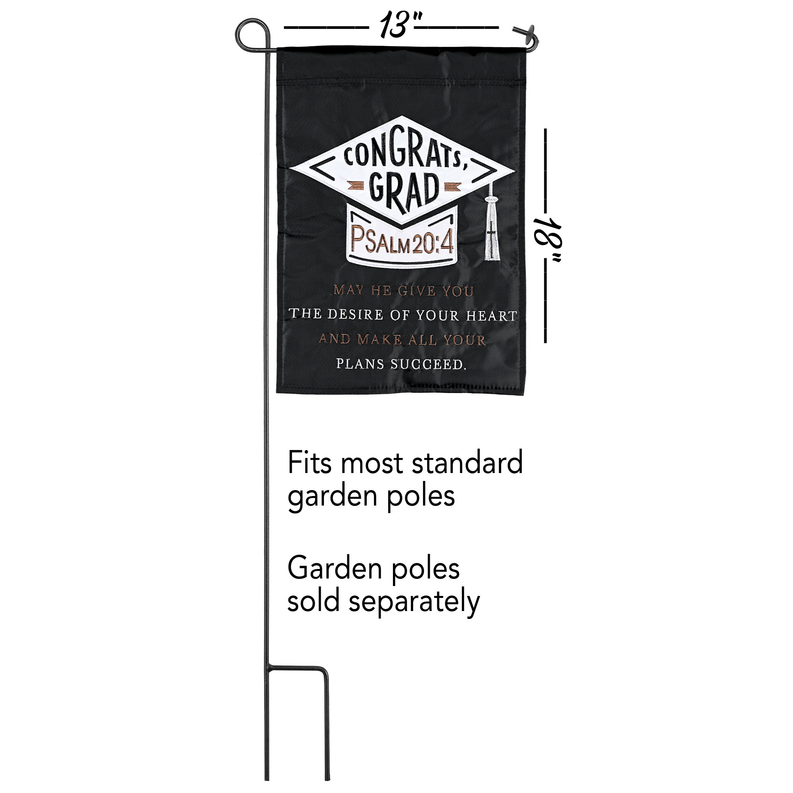 Flag Congrats Grad Psalm 20:4 13x18 Dicksons Inc