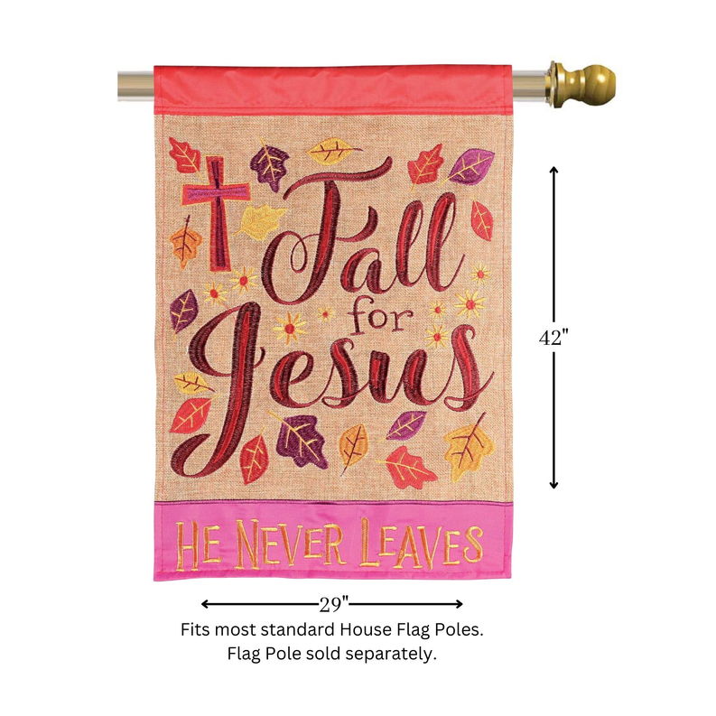 Flag Fall For Jesus He Never 29x42 Dicksons Inc