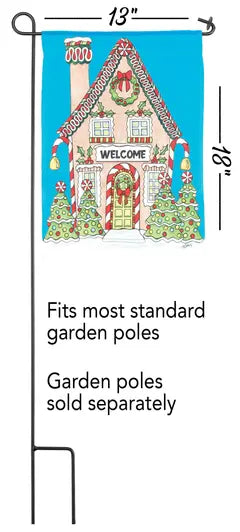 Flag Gingerbread House Welcome Dicksons Inc