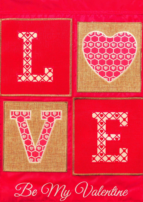 Flag Love Burlap Polyester Dicksons Inc