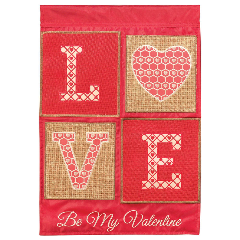 Flag Love Burlap Polyester Dicksons Inc