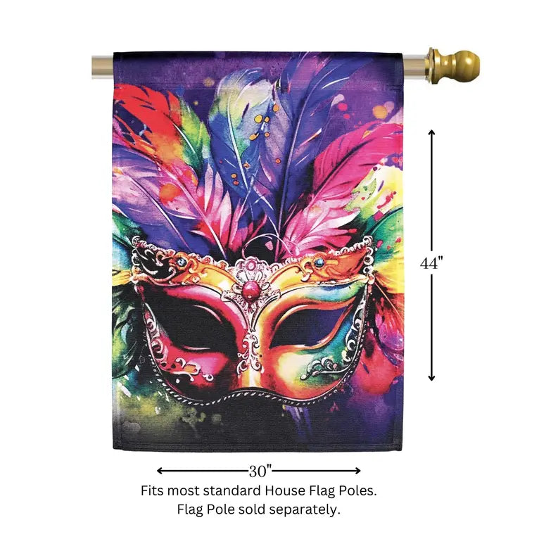 Flag Mardi Gras Mask 30x44 Dicksons Inc