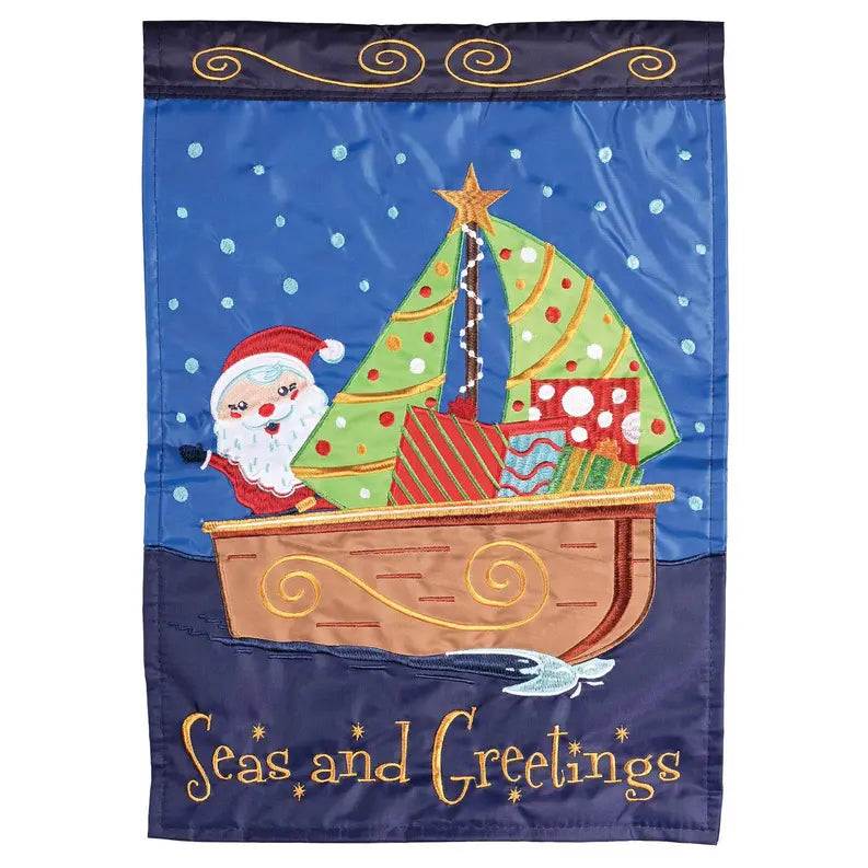 Flag Merry Christmas Sailboat Dicksons Inc