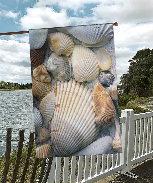 Flag Print Sea Shells Polyester Dicksons Inc