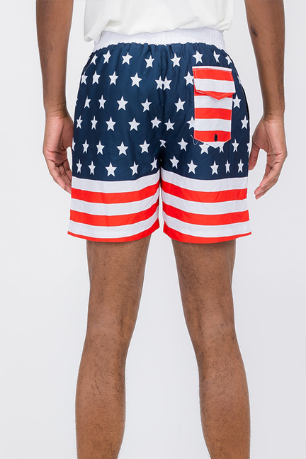 Flag Print Swim Shorts WEIV