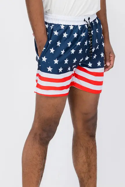 Flag Print Swim Shorts WEIV