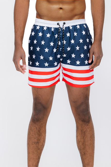 Flag Print Swim Shorts WEIV
