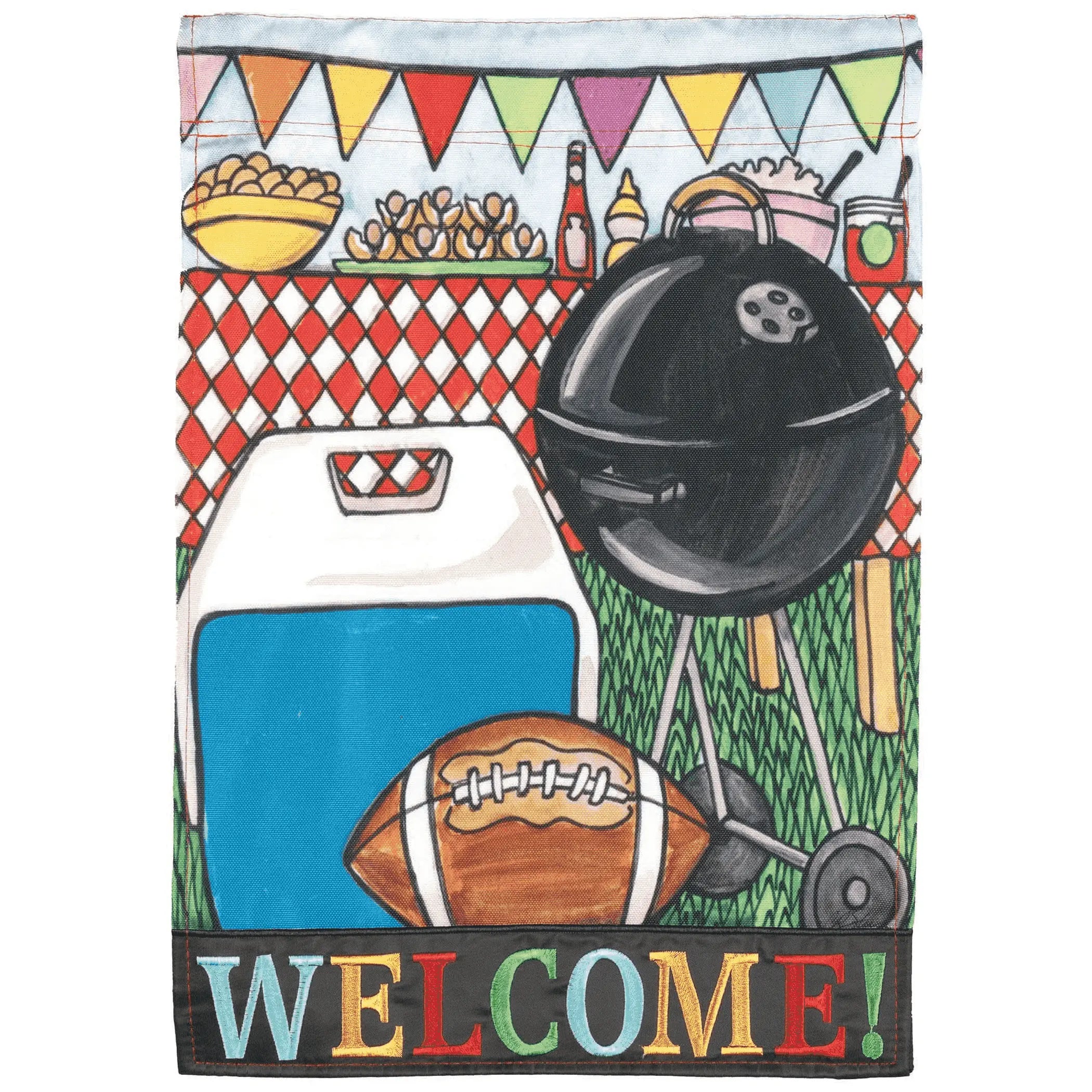 Flag Welcome Backyard Bbq Dicksons Inc