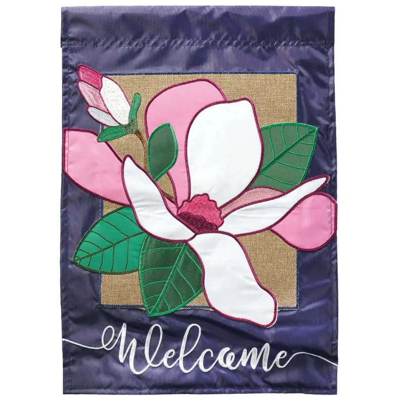 Flag Welcome Magnolia Burlap Dicksons Inc