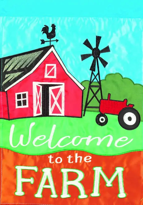 Flag Welcome To The Farm Polyester Dicksons Inc