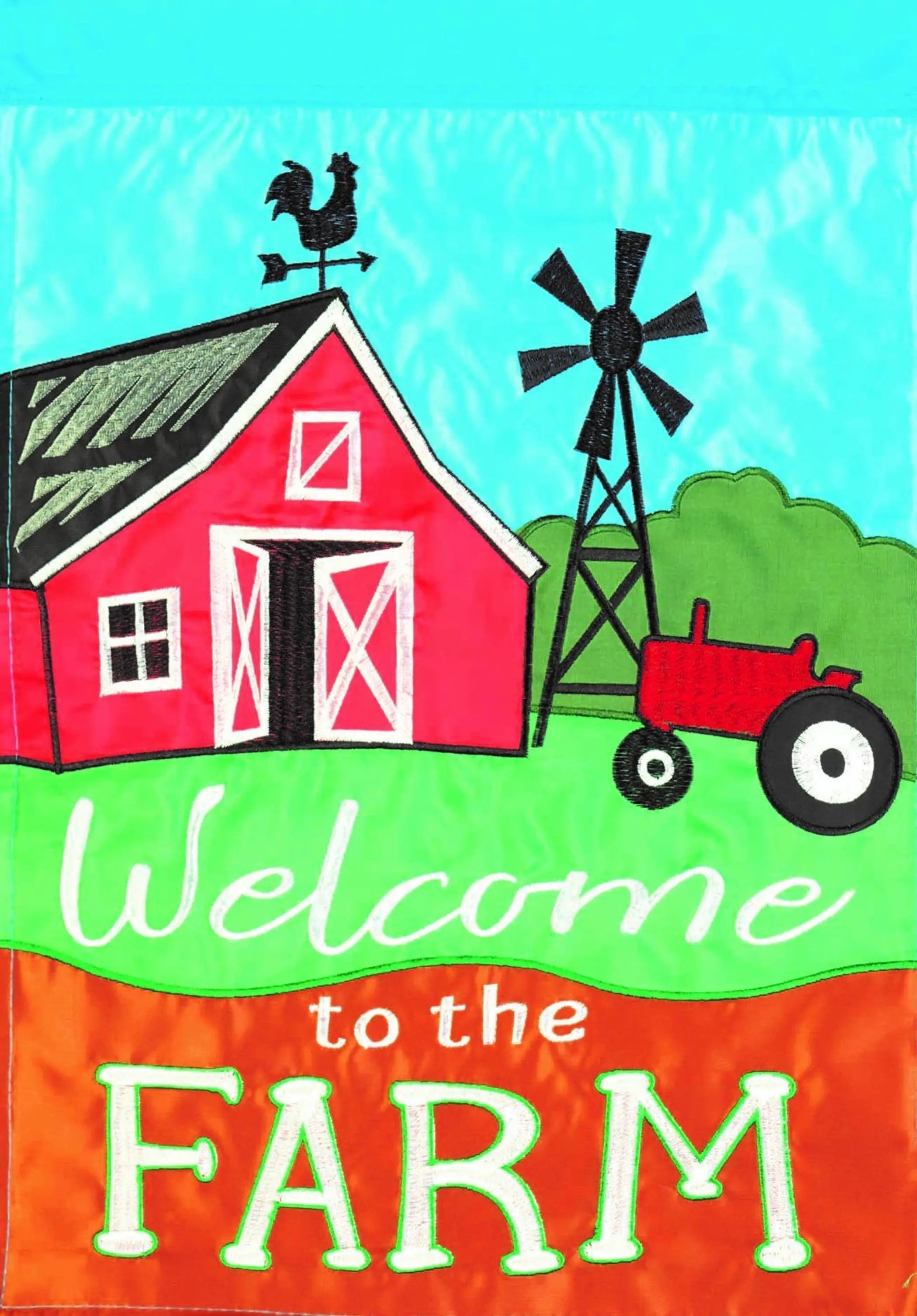 Flag Welcome To The Farm Polyester Dicksons Inc