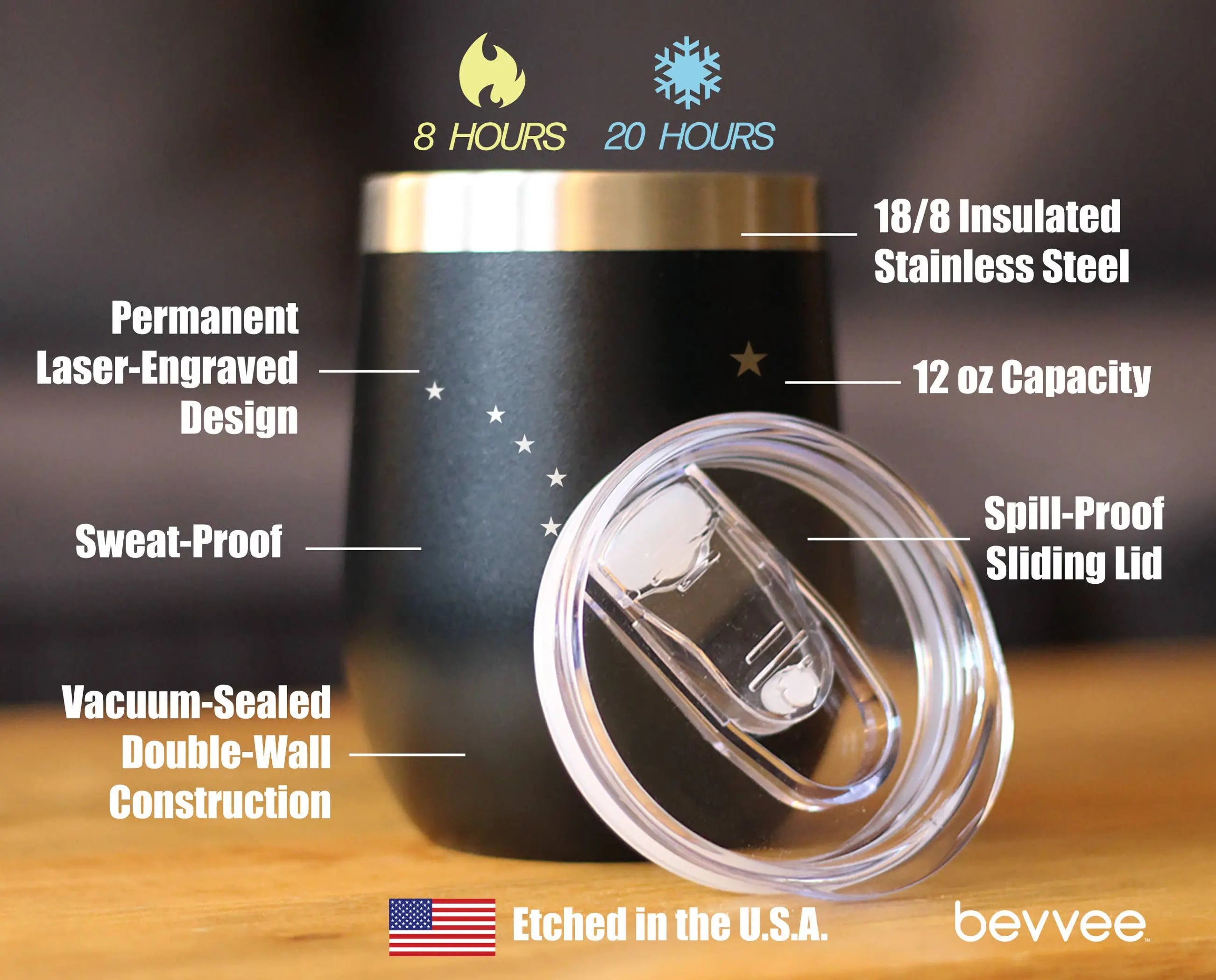Flag of Alaska Insulated Wine Tumbler - Alaskan Gifts Bevvee