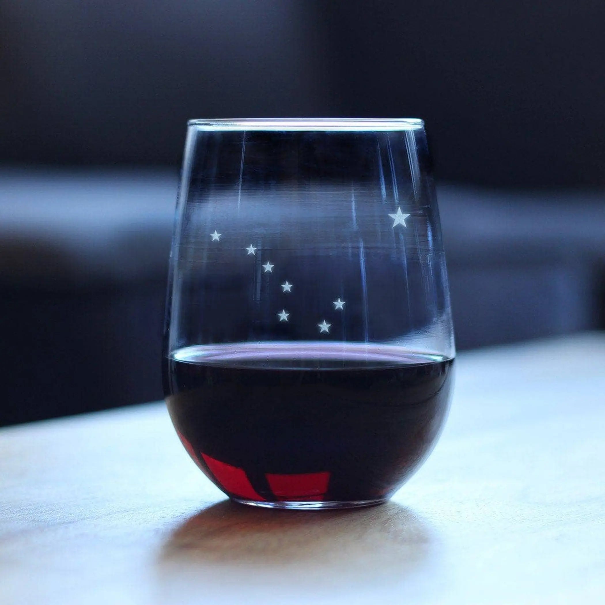 Flag of Alaska Stemless Wine Glass - Alaskan Gifts and Decor Bevvee