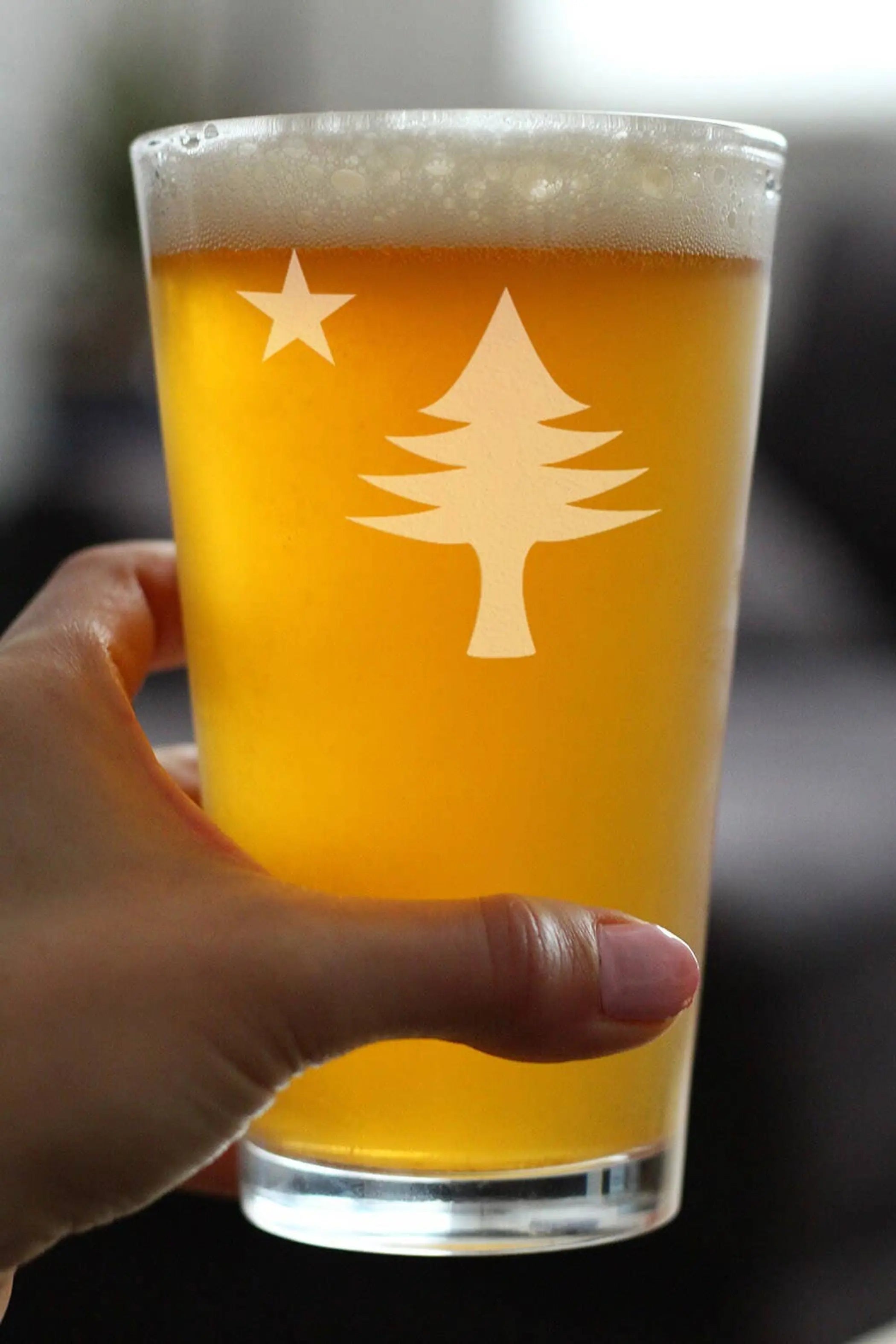 Flag of Maine Pint Glass for Beer - Mainers Gifts and Decor Bevvee