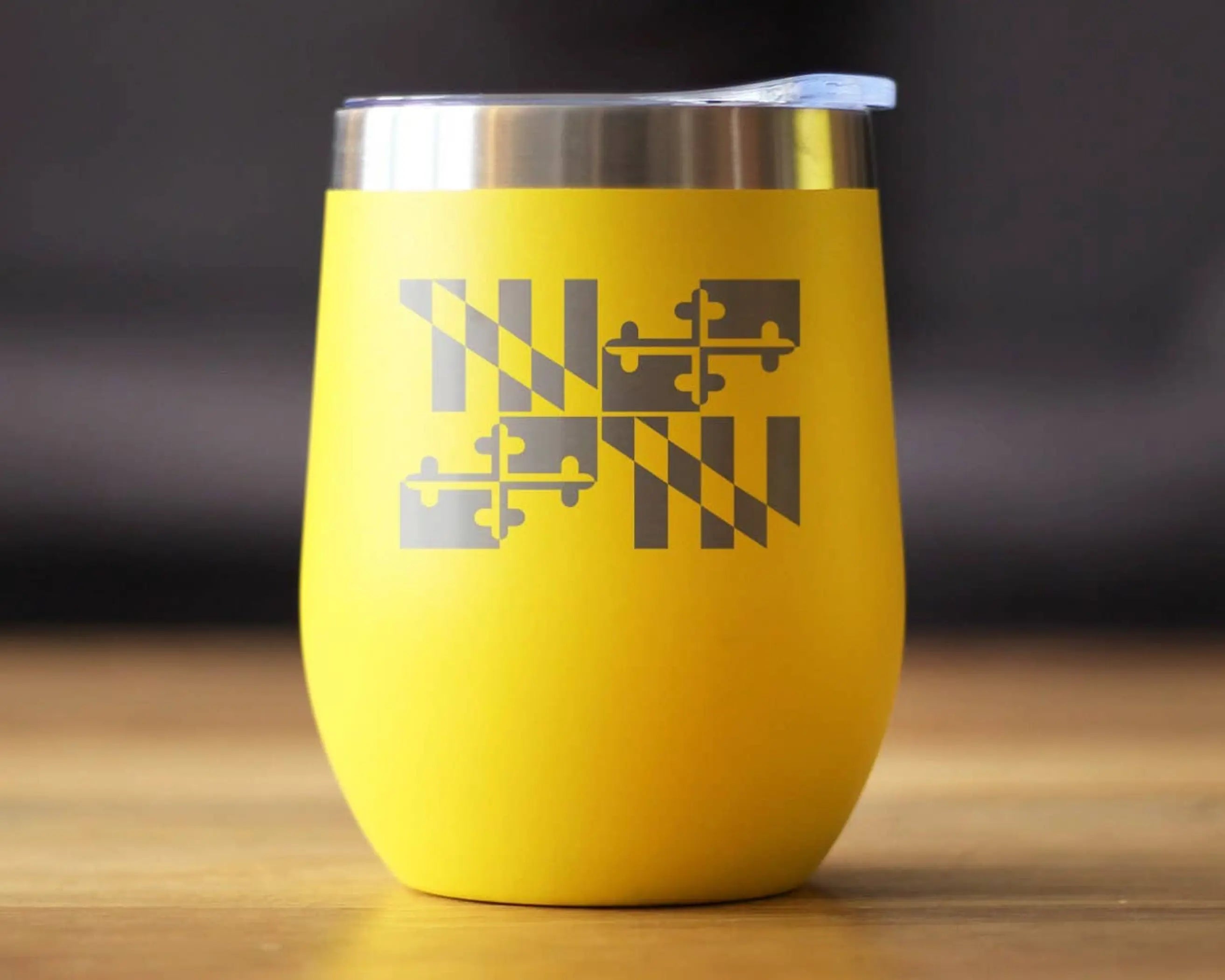 Flag of Maryland Insulated Wine Tumbler - Marylanders Gifts Bevvee