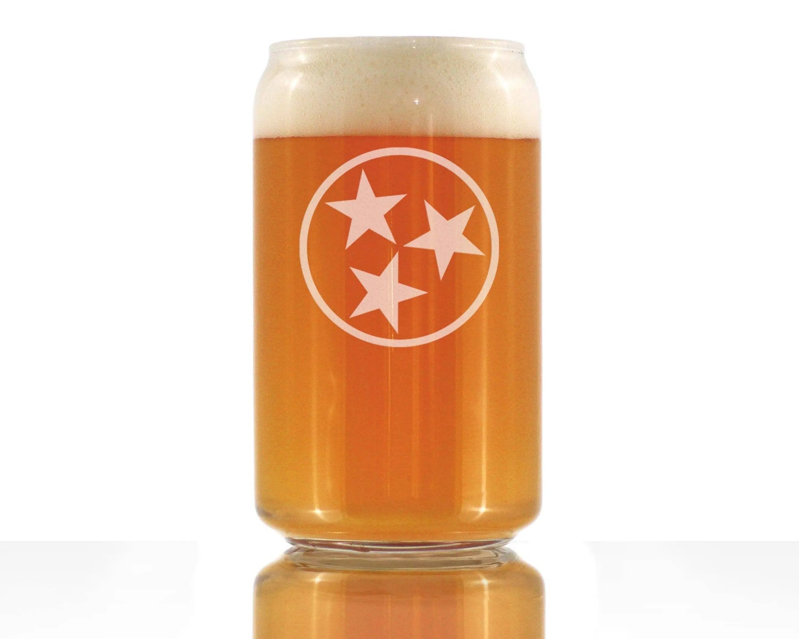 Flag of Tennessee Beer Can Pint Glass - Tennesseans Gifts Bevvee