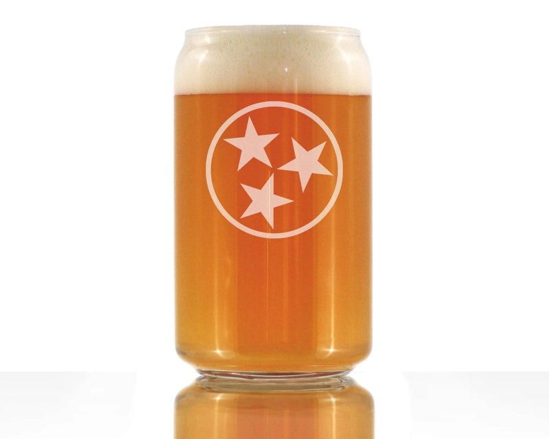 Flag of Tennessee Beer Can Pint Glass - Tennesseans Gifts Bevvee