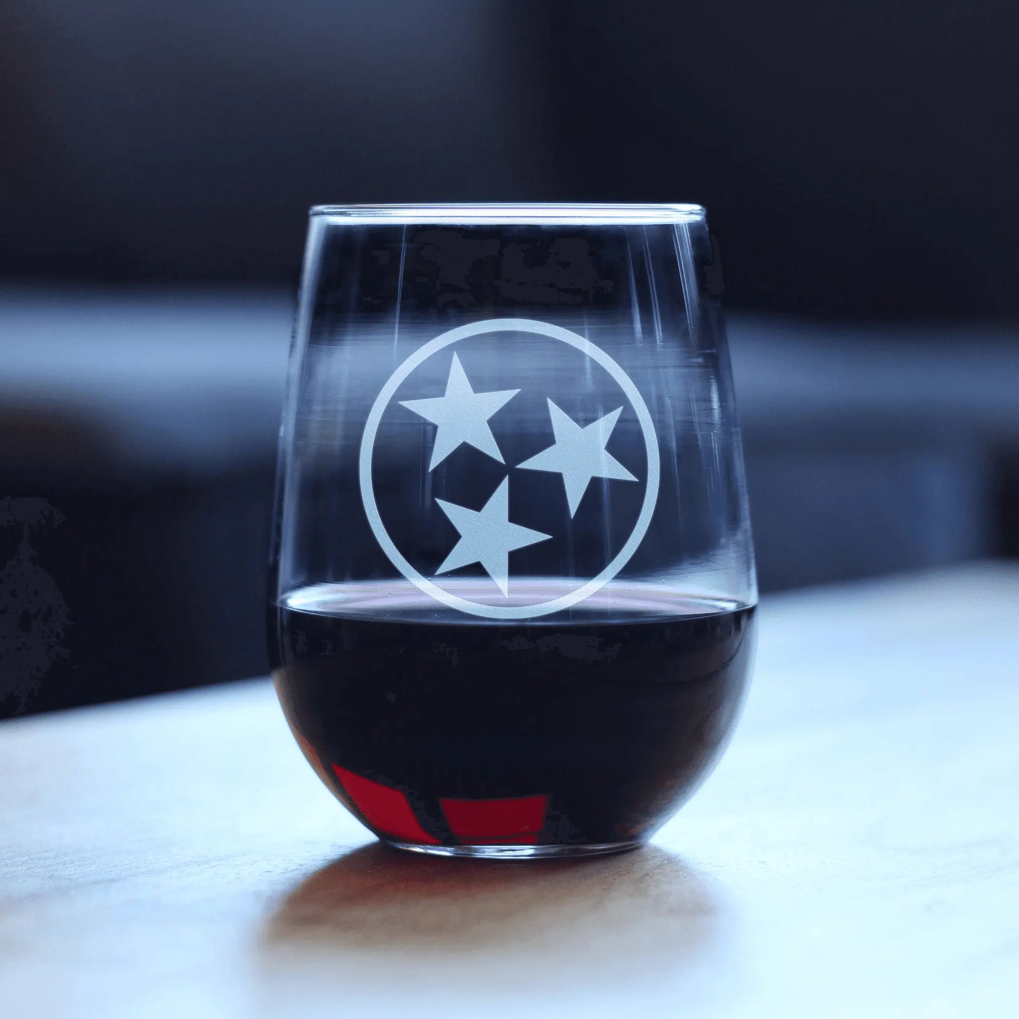 Flag of Tennessee Stemless Wine Glass - Tennesseans Gifts Bevvee