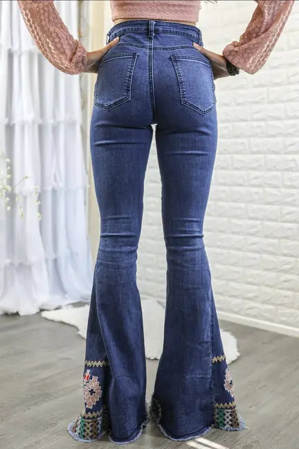 Flare it up Bohemian Style Bell Bottom Jeans. SurelyMine