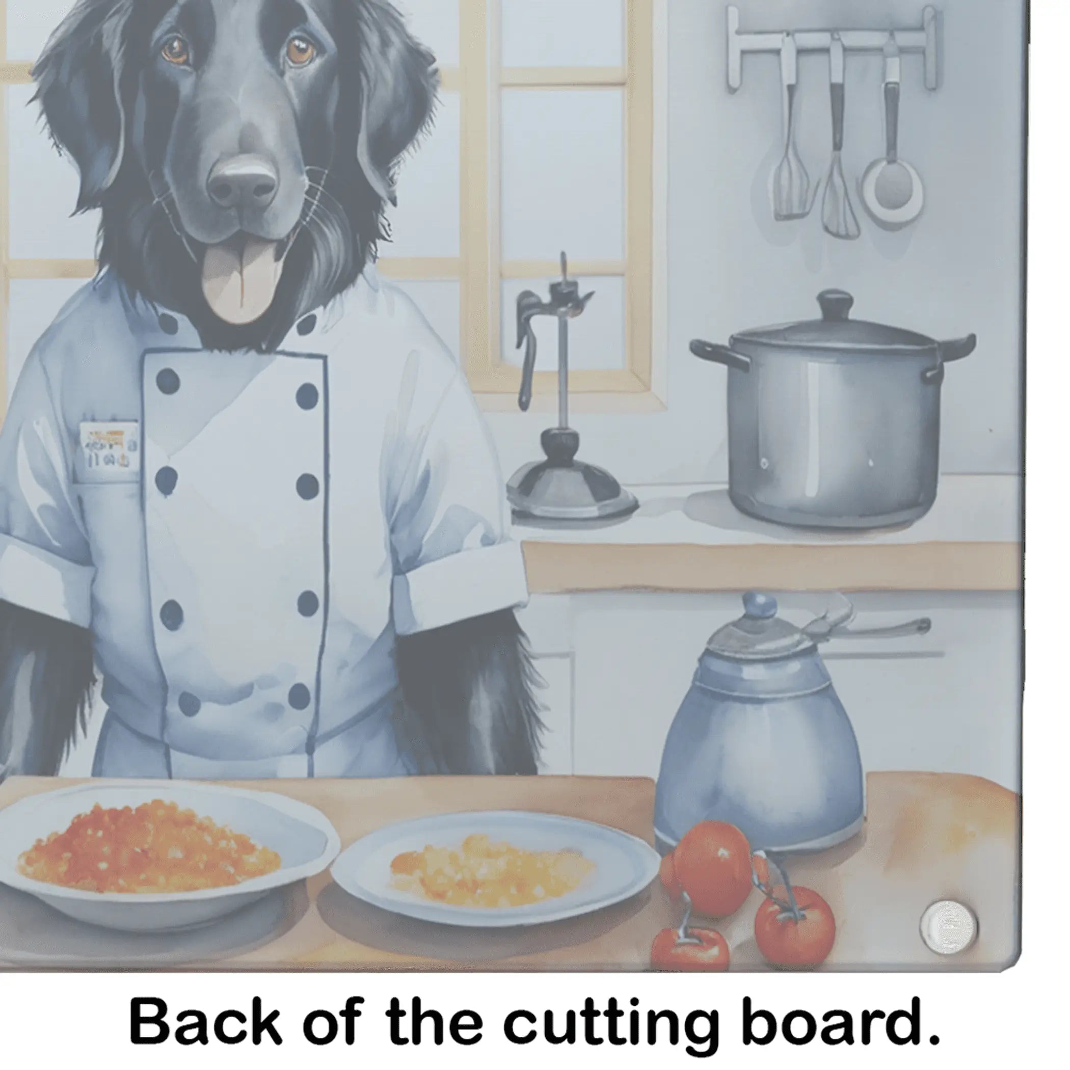 Flat-Coated Retriever The Chef Glass Cutting Board Caroline's Treasures