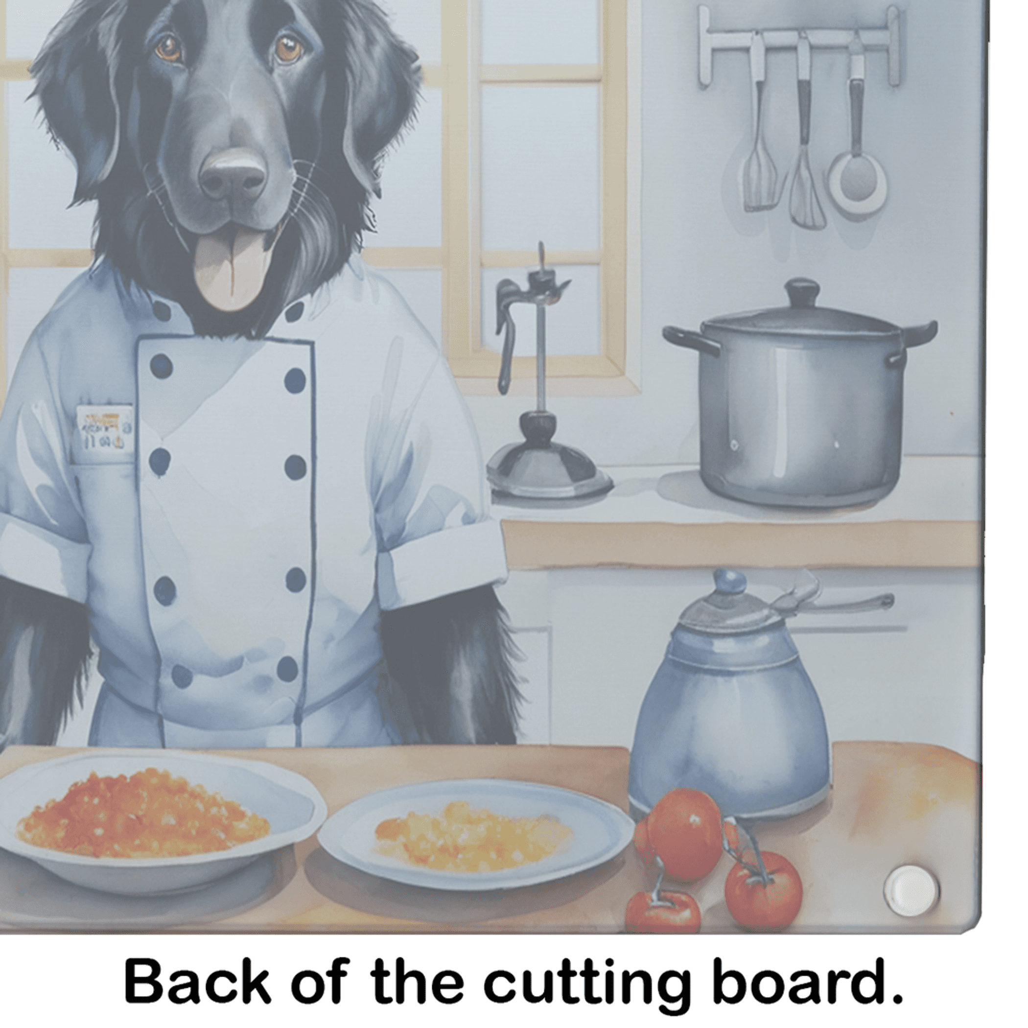 Flat-Coated Retriever The Chef Glass Cutting Board Caroline's Treasures
