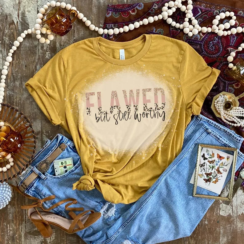 Flawed But Still Worthy Bleached Shirt CK's Boutique