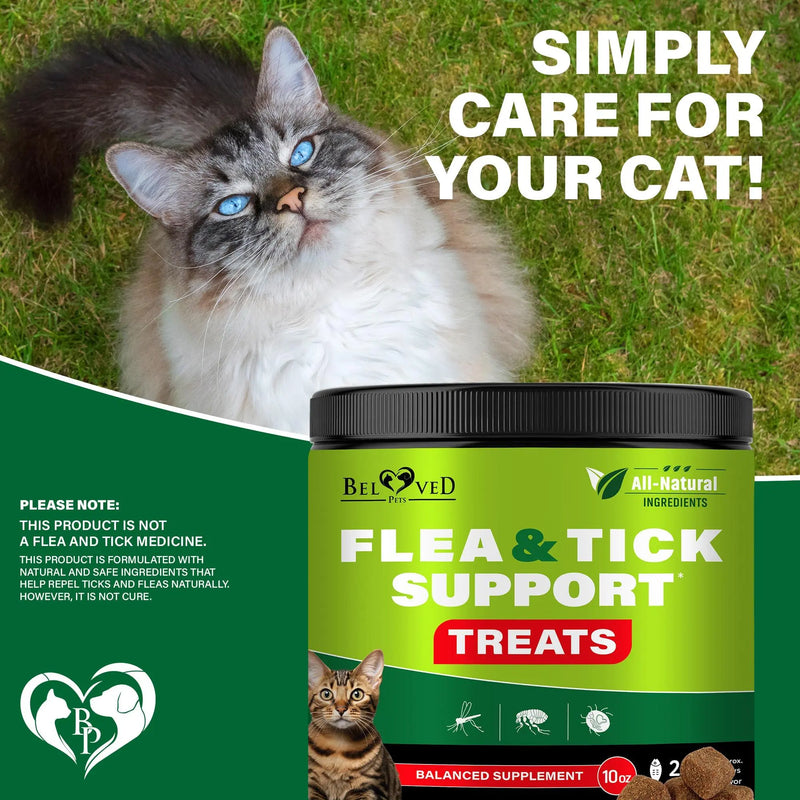 Flea and Tick Prevention Chewable Pills for Cats   Revolution Oral Flea Treatment for Pets   Pest Control & Natural Defense   Chewables Small Tablets Made in USA (Salmon Fish (for Cats)) Beloved Pets