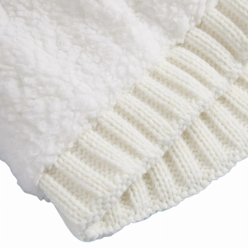 Fleece Lined Cable Knit Beanie Cocus Pocus