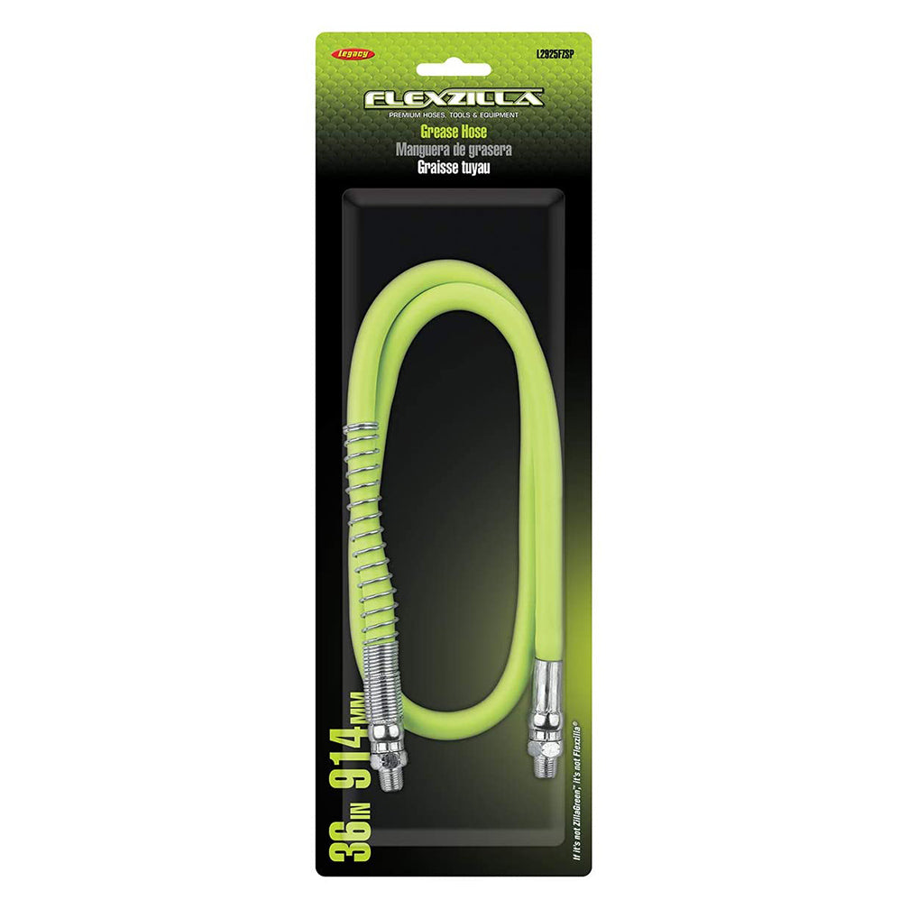 Flexzilla Grease Hose With Spring Guard 3/16" X 36" With 1/8" Mnpt Ends FLEXZILLA