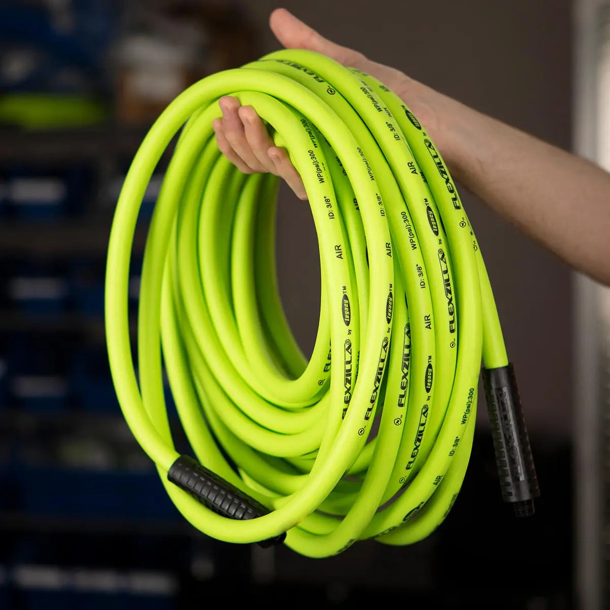 Flexzilla Heavy Duty Lightweight Air Hose 1/2" X 50' - 1/2" Mnpt Fittings FLEXZILLA
