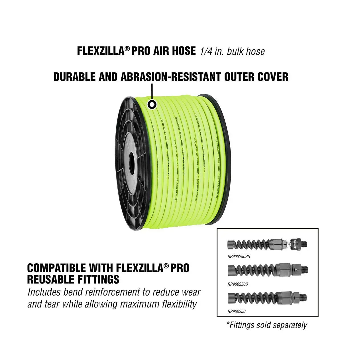 Flexzilla Heavy Duty Lightweight Air Hose 1/4" X 100' With Colorconnex Coupler And Plug - (red) Ty FLEXZILLA