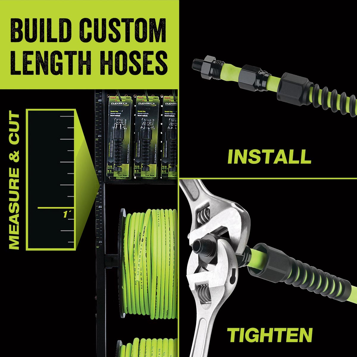 Flexzilla Pro Heavy Duty Lightweight Bulk Air Hose 3/8″ X 250′ On Plastic Spool FLEXZILLA