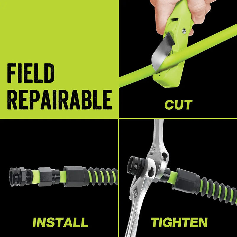 Flexzilla® Pro Water Hose 5/8" X 50' 3/4" - 11 1/2 Ght Fittings Zillagreen® FLEXZILLA