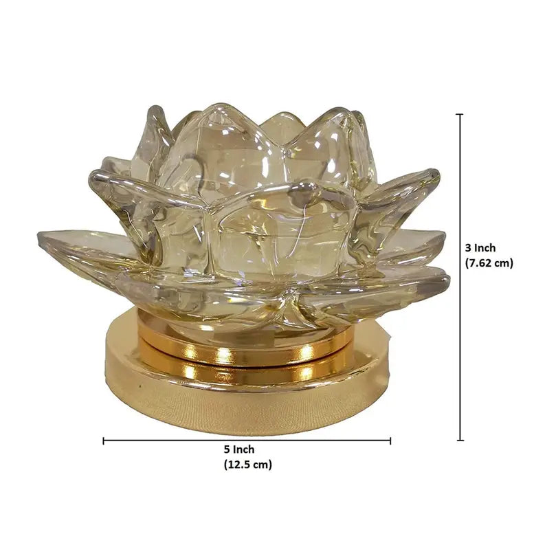 Floral Clear Glass Tea Light Candle Holder Decozen