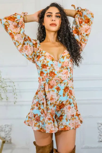 Floral Drops Ruffle Romper SurelyMine