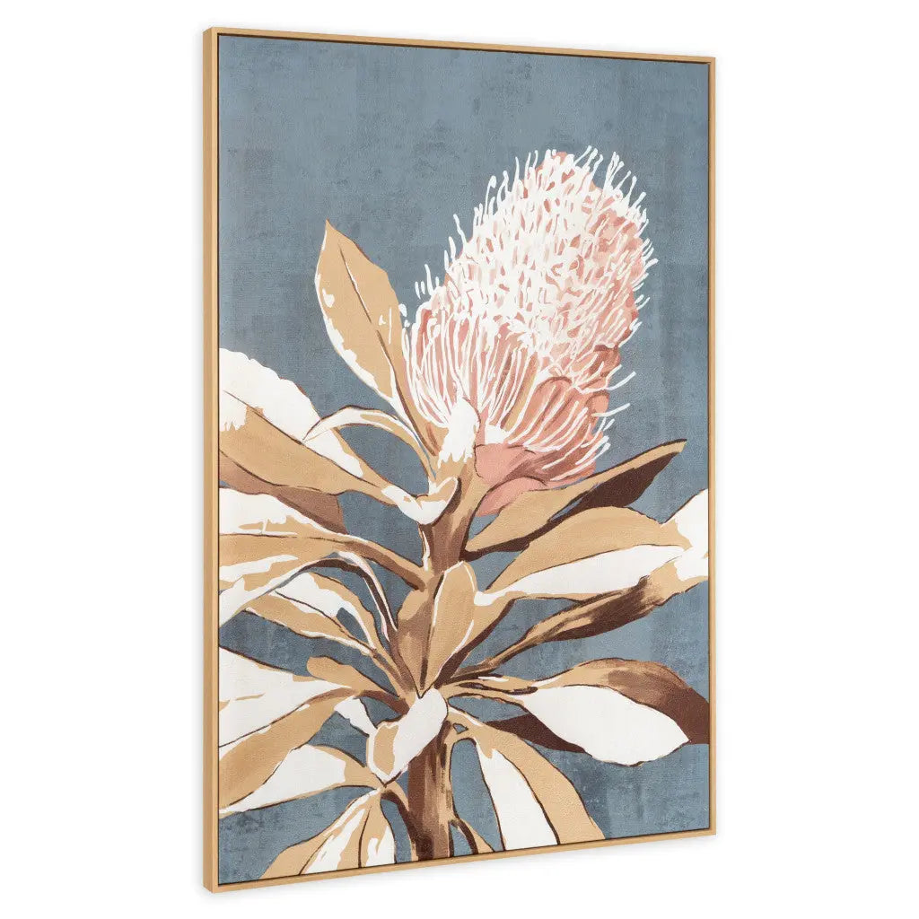 Floral Impression Hand Painted Light Brown Floater Frame Wall Art Homeroots Home Decor